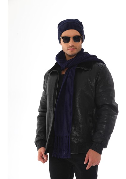 Erkek Ipli Bere Atkı Takım