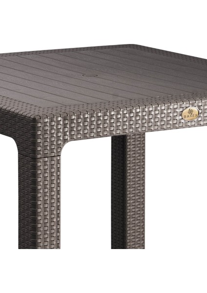 Camsız 90X90CM Bahçe Balkon Masası Rattan Desenli Outdoor Serisi fırsatları