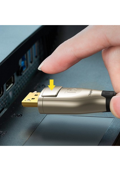 8K 60Hz 4K 144Hz v1.4 DisplayPort Görüntü ve Ses Aktarım Kablosu 3 Metre