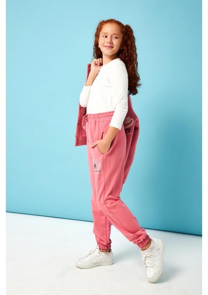 Los Angeles 1998 Baskı Detaylı Kız Çocuk Eşofman Altı Gül Kurusu fiyatları