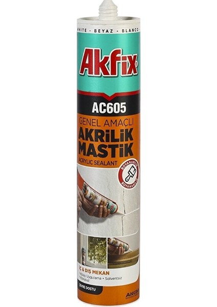 AC605 Akrilik Mastik Beyaz 500GR