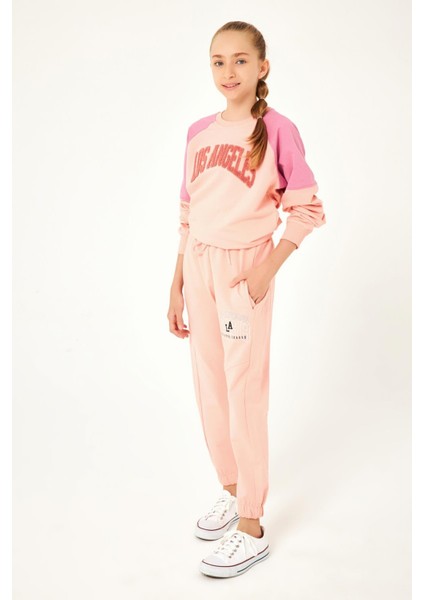 Los Angeles 1998 Baskı Detaylı Kız Çocuk Eşofman Altı Yavruağzı fiyatları