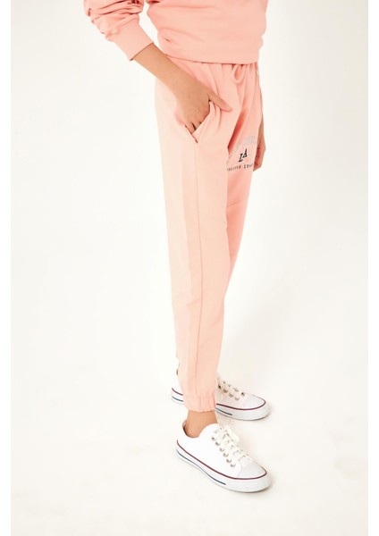 Los Angeles 1998 Baskı Detaylı Kız Çocuk Eşofman Altı Yavruağzı fırsatları