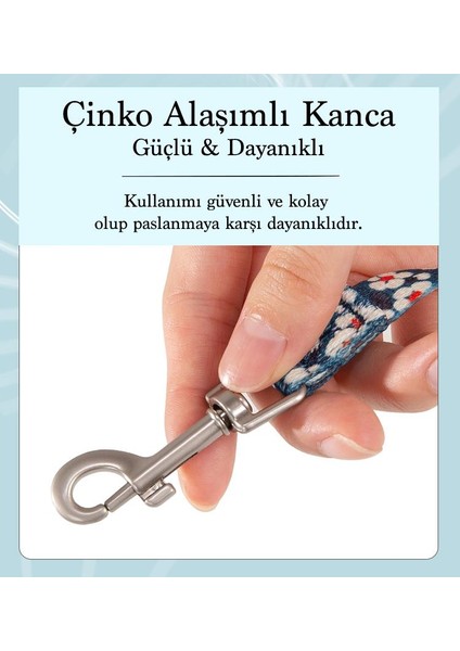 Çiçek Desenli Mavi Kedi Tasma Kayışı fırsatları