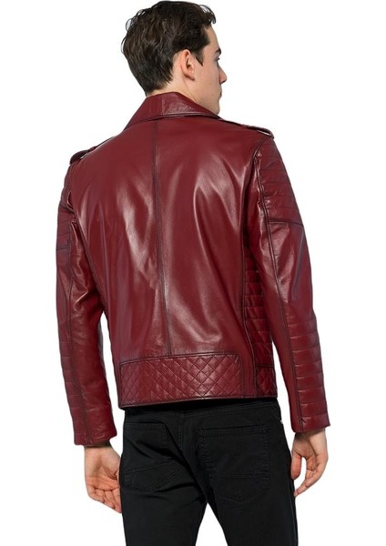 Erkek Motorcu Deri Ceket - 6735 fırsatları