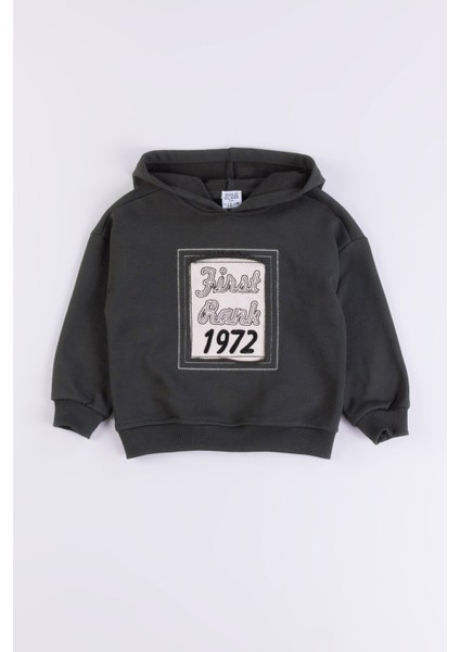 Kapüşonlu Pamuk Erkek Çocuk Sweatshirt
