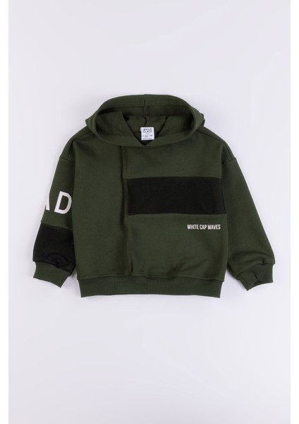 Kapüşonlu Ribanalı Pamuk Erkek Çocuk Sweatshirt