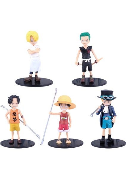 Tek Parça Figürler 5 Çocukluk Çocuk Korsanları Sabo Ace Luffy Zoro Sanji Hediye Süsleri Çizgi Roman Sergisi (Yurt Dışından)