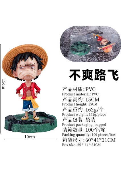 Tek Parça Gk Çocukluk Hasır Şapkalı Çocuk Birini Bulmak Için Yalan Söyler Yıldızlı Gözler Hoş Olmayan Gözler Şişmiş Yüz Luffy Şekil Modeli Süsleme (Yurt Dışından) fiyatları
