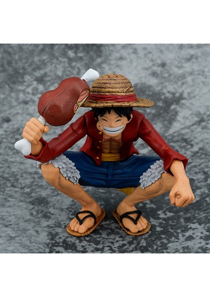 Tek Parça Şekil Çömelmiş Luffy Koa Sanat Modeli Süsleme Oyuncaklar Animasyon Çevresel Hediyeler (Yurt Dışından) fırsatları