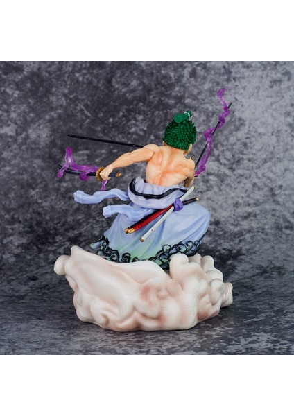 Kılıç Ruhu Zoro Tek Parça Şekil Kılıç Ruhu Zoro Üç Kılıç Tarzı Süs Modeli Tek Parça Q Versiyonu (Yurt Dışından)