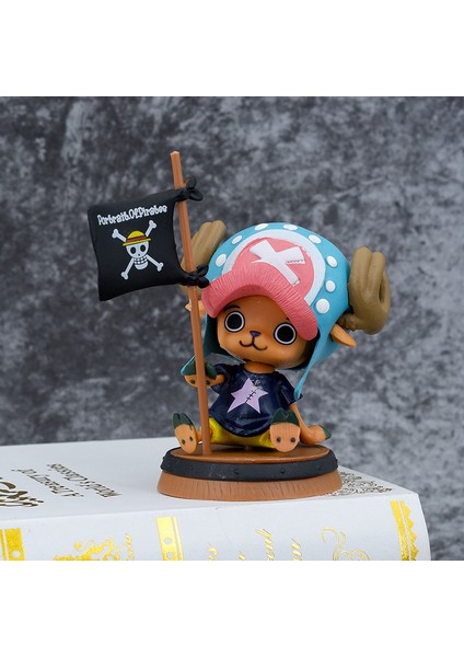 Torbalı Tek Parça Bayrak Ahşap Varil Oturan Chopper Pembe Mavi Siyah Anime Süs Kek Dekorasyon Şekil (Yurt Dışından)
