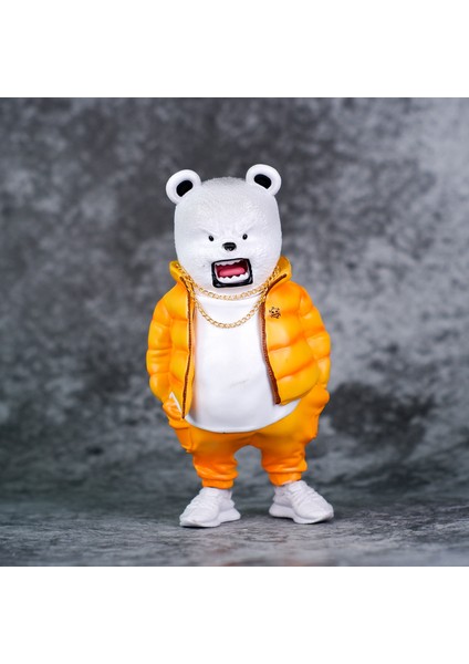 Tek Parça Trendy Kötü Adam Bebo Ayı Trendy Kötü Adam Bebo Ayı Anime Modeli Heykel Süsleme El Figürü (Yurt Dışından)