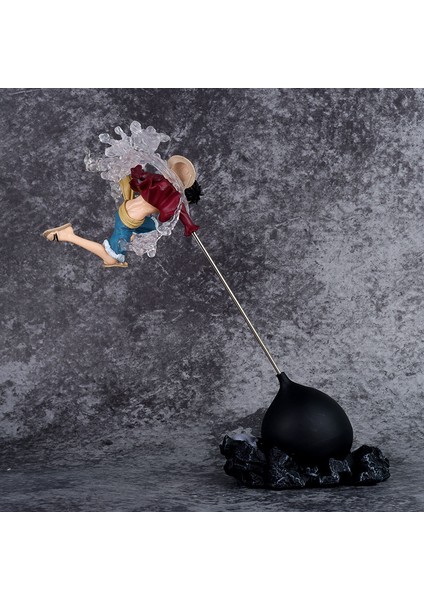 Tek Parça Trompet Üçüncü Vites Luffy Hasır Şapka Üçüncü Vites Luffy Uçan Luffy Dövüş Formu Şekil Modeli (Yurt Dışından)
