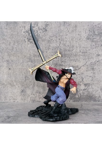 Korsan Pop Shichibukai Savaş Sürümü Hawkeye Mihawk Sahne Modeli Kutulu Animasyon Figürü (Yurt Dışından)