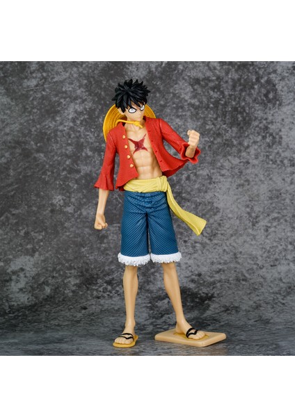 Tek Parça Luffy Şekil Hasır Şapka Korsanları Heykel Modeli Süsleme (Yurt Dışından)