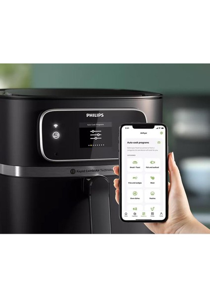 7000 Seri Combi Xxl 8,3l Connected 22'in1 Uzaktan Bağlantılı Ultra Premium Airfryer, Luciole Lambader Hediye