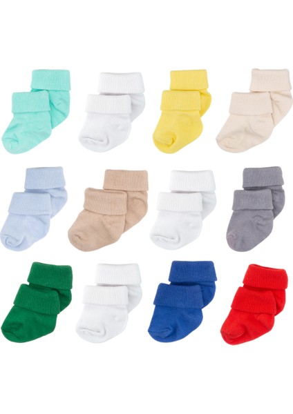 12'li Bambu Yenidoğan Bebek Çorap I Mix Boy I Kız Erkek Bebek Çorabı fiyatları