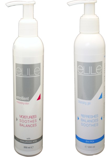 Cleansing Jel 200 Ml. (Yüz Temizleme Jeli) + Elile Emollient Losyon 200 Ml. (Emolyent Losyon) fiyatları