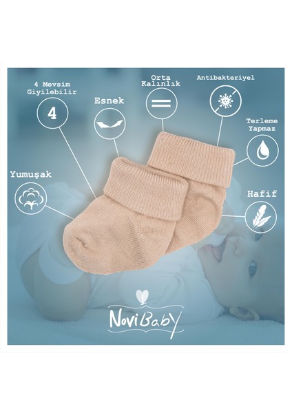 12'li Bambu Yenidoğan Bebek Çorap I Snow White I Kız Erkek Bebek Çorabı modelleri