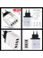 A6 Çoklu Şarj Adaptörü 4 Port + J11 Micro USB 2.4A/90 Derece Şarj Kablosu -1mt 5