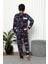 Erkek Çocuk 4236 Basketball Desenli Polar Pijama Takım Lacivert 4