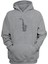 Unisex Notalar ve Saksafon Gri Normal Kalıp Sweatshirt 1