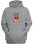 Unisex Adam Orta Kısırma Baskılı Gri Normal Kalıp Sweatshirt 1