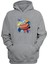 Unisex Amerikan Futbol Topu Gri Normal Kalıp Sweatshirt 1