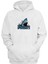 Unisex Köpek Balığı Beyaz Normal Kalıp Sweatshirt 1