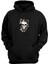 Unisex Çiçek Kafatası ve Yılan Siyah Normal Kalıp Sweatshirt 1
