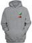 Unisex Kırmızı Gömlekli Sürüngen Gri Normal Kalıp Sweatshirt 1