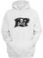 Unisex Korsan Bayrağı Beyaz Normal Kalıp Sweatshirt 1