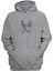 Unisex Taekwondo Çizim Illüstrasyon Gri Normal Kalıp Sweatshirt 1