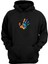 Unisex Renkli El Siyah Normal Kalıp Sweatshirt 1