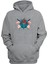 Unisex Ejderha ve Canavar Baskısı Gri Normal Kalıp Sweatshirt 1