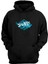Unisex Shark Attack Köpekbalığı Siyah Normal Kalıp Sweatshirt 1