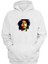 Unisex Bob Marley Boyama Beyaz Normal Kalıp Sweatshirt 1