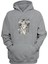 Unisex Şövalye Illüstrasyon Gri Normal Kalıp Sweatshirt 1