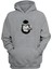 Unisex Goril Baş Illüstrasyon Gri Normal Kalıp Sweatshirt 1