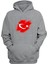 Unisex Türkiye Bayrağı Gri Normal Kalıp Sweatshirt 1