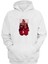 Unisex Kırmızı Eldiven Illüstrasyon Çifti Beyaz Normal Kalıp Sweatshirt 1