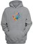 Unisex Renkli El Gri Normal Kalıp Sweatshirt 1