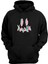 Unisex Renkli Gülen Yüz Siyah Normal Kalıp Sweatshirt 1