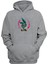 Unisex Çılgın Tavşan Kafatası Gri Normal Kalıp Sweatshirt 1