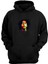Unisex Bob Marley Boyama Siyah Normal Kalıp Sweatshirt 1
