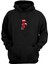 Unisex Piercing Çizim Ile Dil Siyah Normal Kalıp Sweatshirt 1