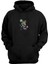 Unisex Renkli Kedi Illüstrasyon Siyah Normal Kalıp Sweatshirt 1