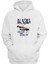 Unisex Alaska Uçak Beyaz Normal Kalıp Sweatshirt 1