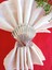 6 Adet Gümüş Deniz Kabuğu Metal Peçete Halkası - Napkin Ring 4